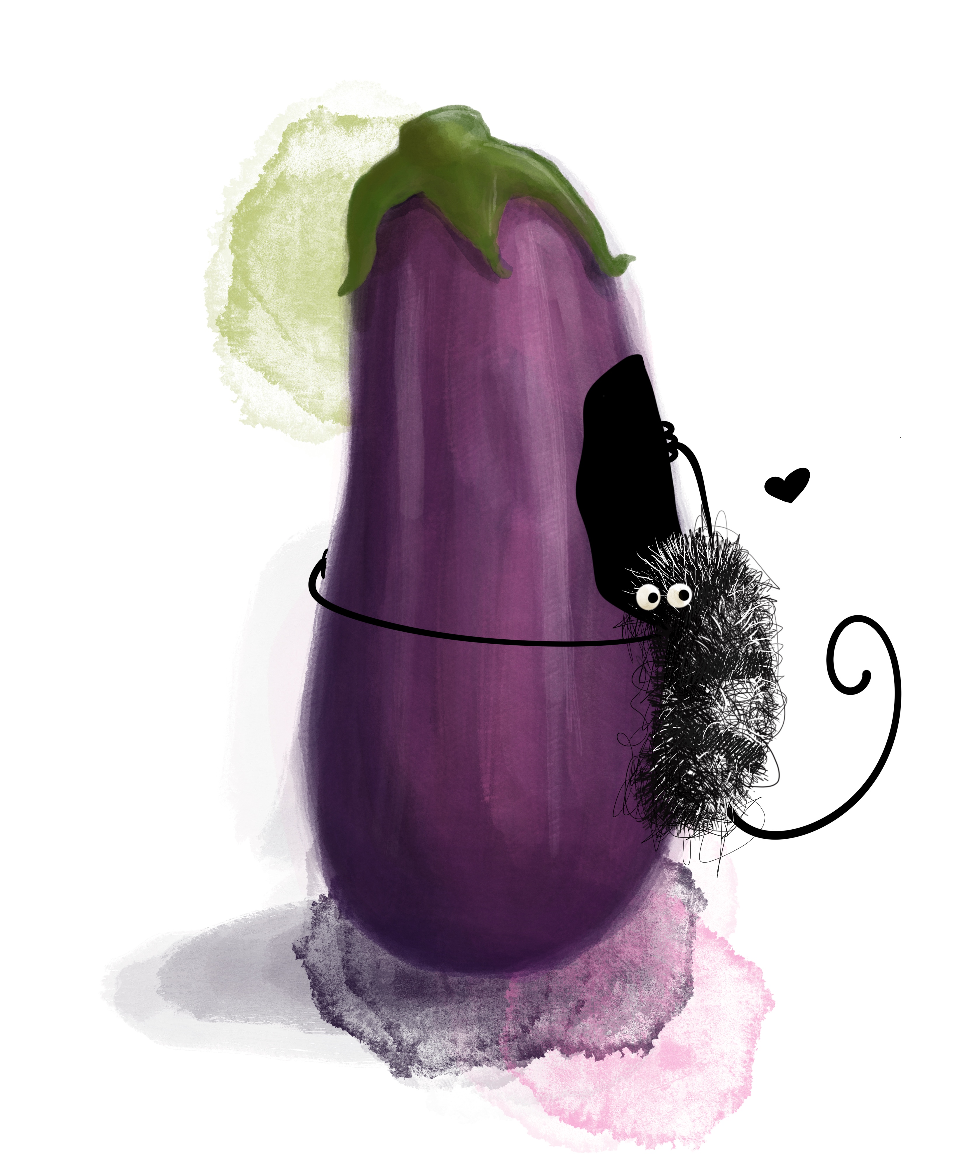 bestiole dans une aubergine